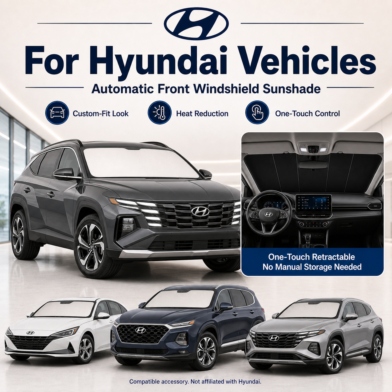 Hyundai-Motorized Windshield Sunshade