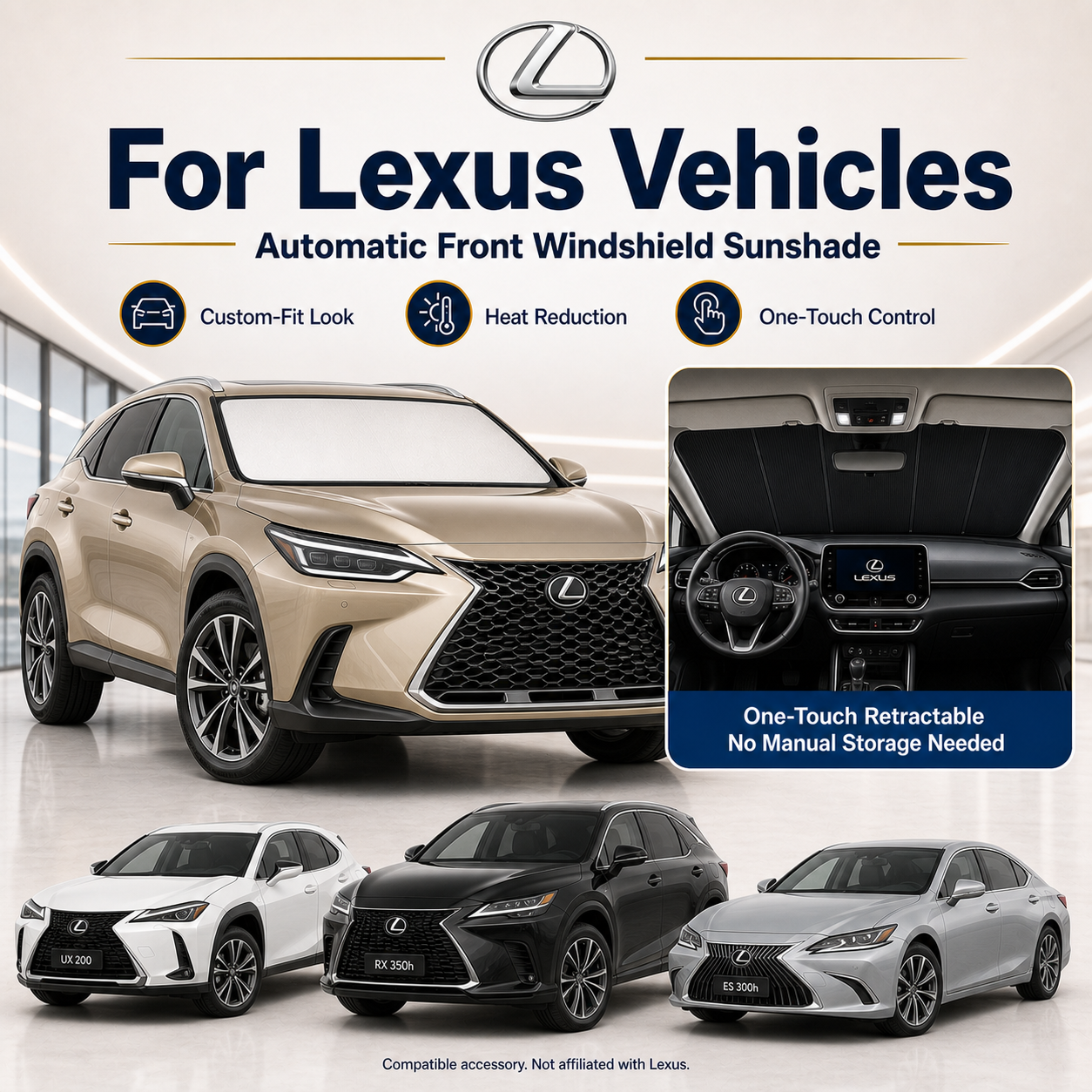 Lexus-Motorized Windshield Sunshade