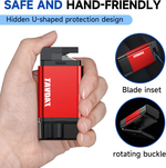 Tavdat™ 2-in-1 Car Safety Tool – Window Breaker & Seatbelt Cutter, Red 2‑Pack