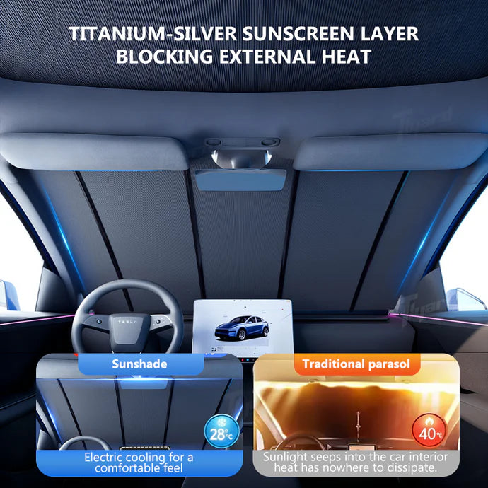 Model 3 Motorized Windshield Sunshade TAVDAT™