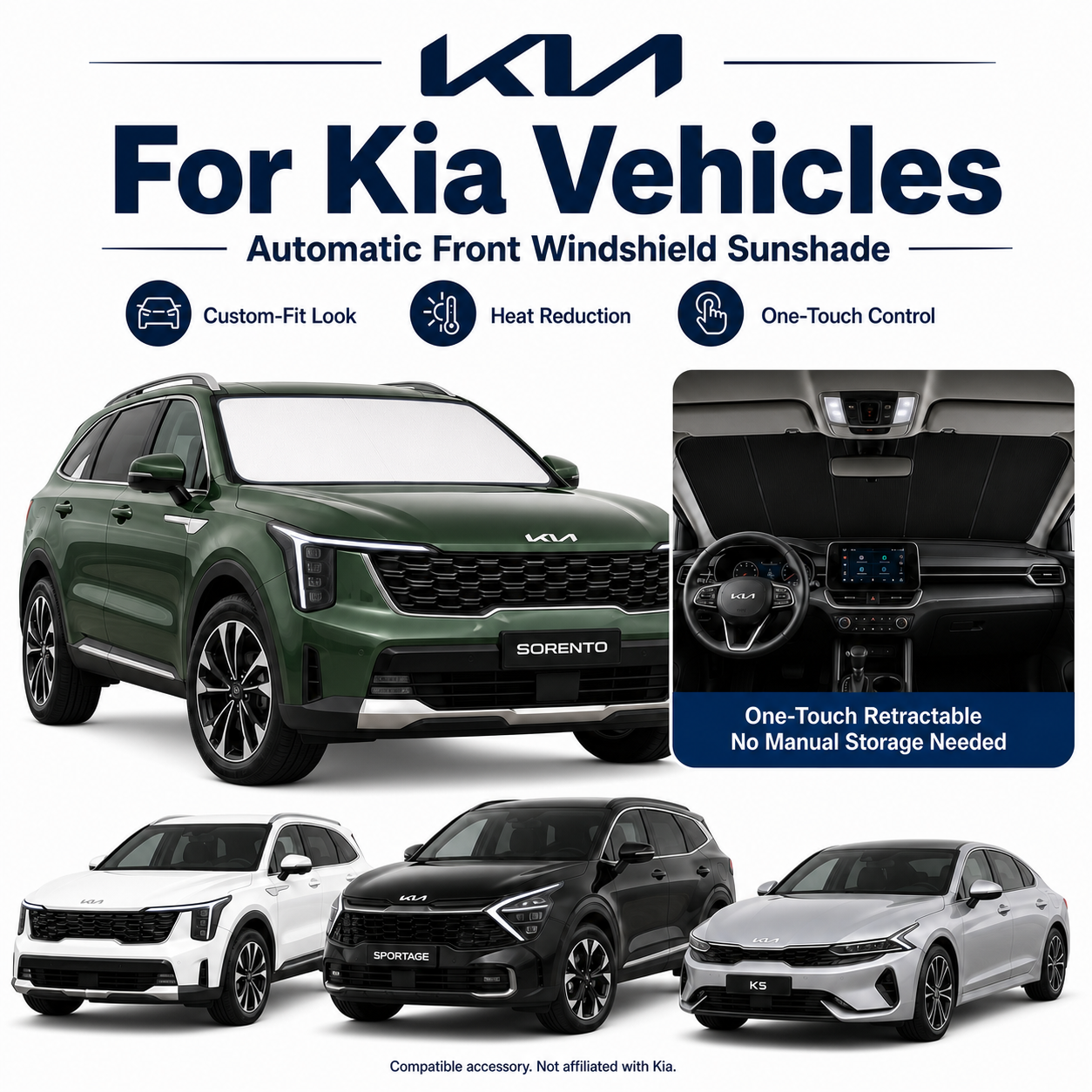 Kia Model Upgraded Electric Sunshade TAVDAT™