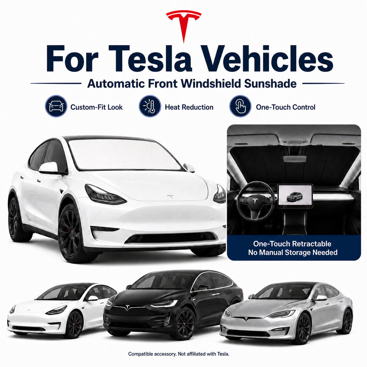 TAVDAT™Tesla Model Upgraded Electric Sunshade
