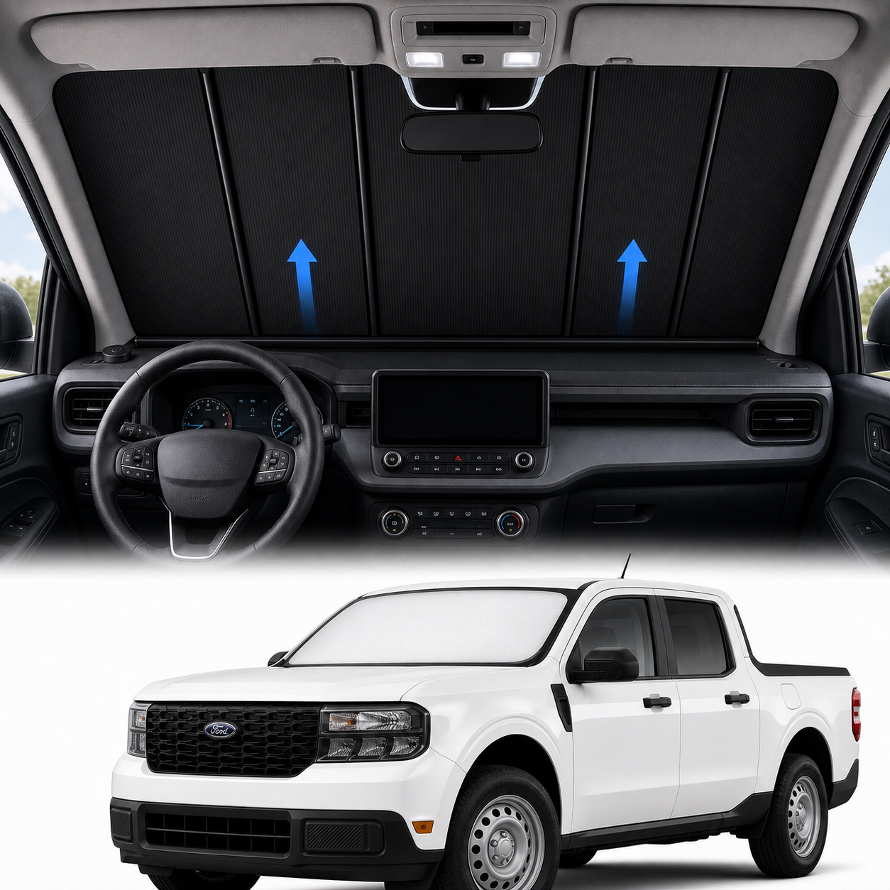 Ford Maverick Hybrid Motorized Windshield Sunshade TAVDAT™