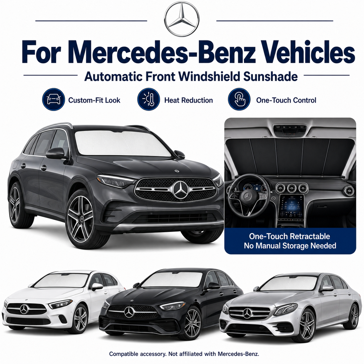 Mercedes Benz Motorized Windshield Sunshade